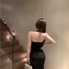 Pure and Desire Royal Sister Neck Dress Pure Desire To Look Thin Advanced Waist Dress Split Forked High Waist Skirt