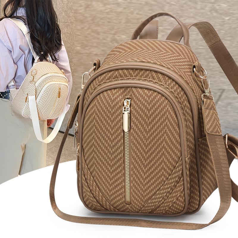 Schoolbag New Women's Large Capacity PU Candy Color Dopamine Color Backpack Backpack Change Bag Fashion Out