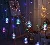 LED Christmas Snowman Curtain Lights - Festive Wishing Ball Pendant for Shopping Mall Displays and Window Decor.