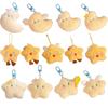 Cartoon Plush Star Pendant Good Luck Star Moon Keychain Key Ring Bag Hanging Charms  Girls