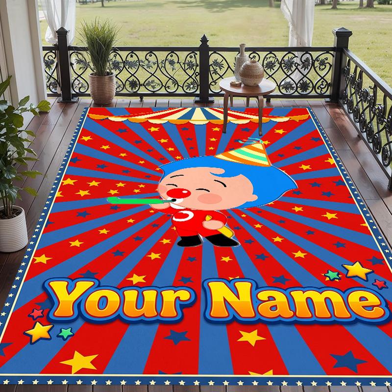 Custom Text El Payaso Plim Plim Pattern Floor Rug Soft Indoor Carpet Mat Living Room Bedroom