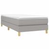 VidaXL Lit à sommier tapissier avec matelas Gris clair 100x200cm Tissu - Modèle 3144151