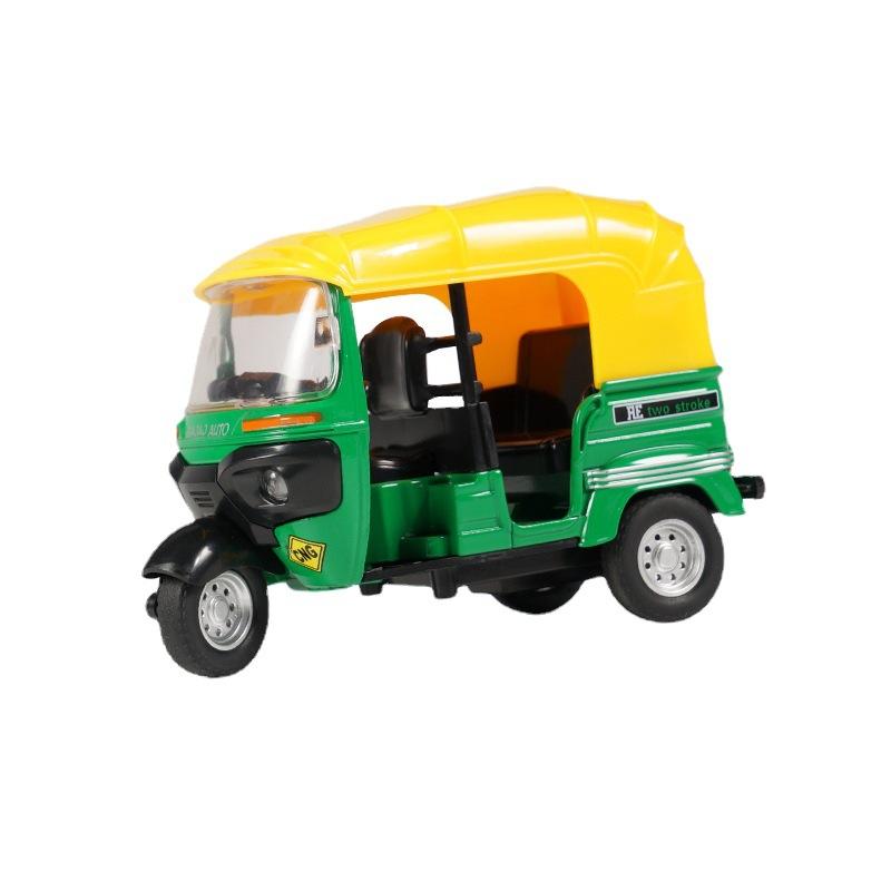 Alloy Indian Three-wheeled Motorcycle Comeback With Lights Music Model Toy Retro Car Model