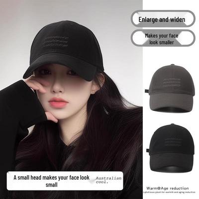 Damen Retro Washed Baseball Cap 2025, Koreanischer Stil, Vielseitig mit großem Kopfumfang, Trendige Schirmmütze