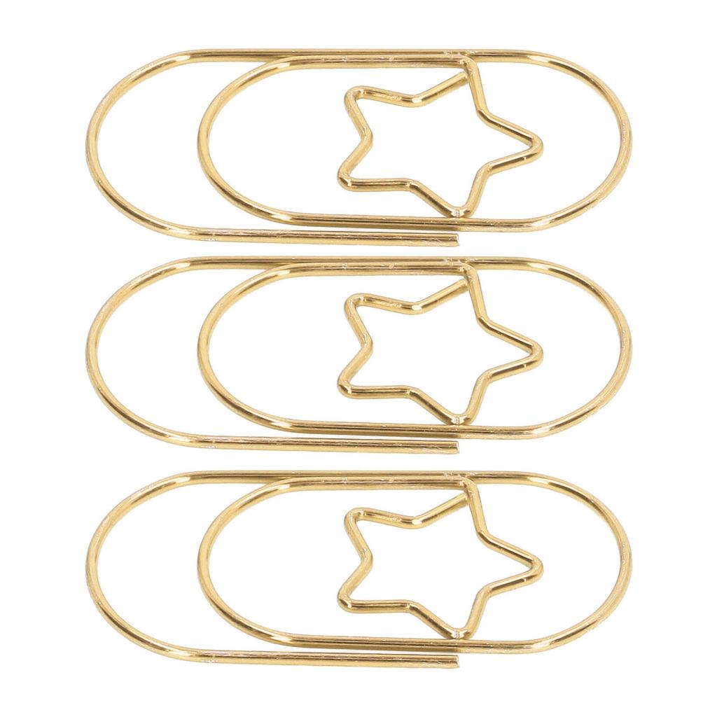 40Pcs   Paperclips Star   Rustproof Coating Multi Purpose Cute Paper Clips for Home School