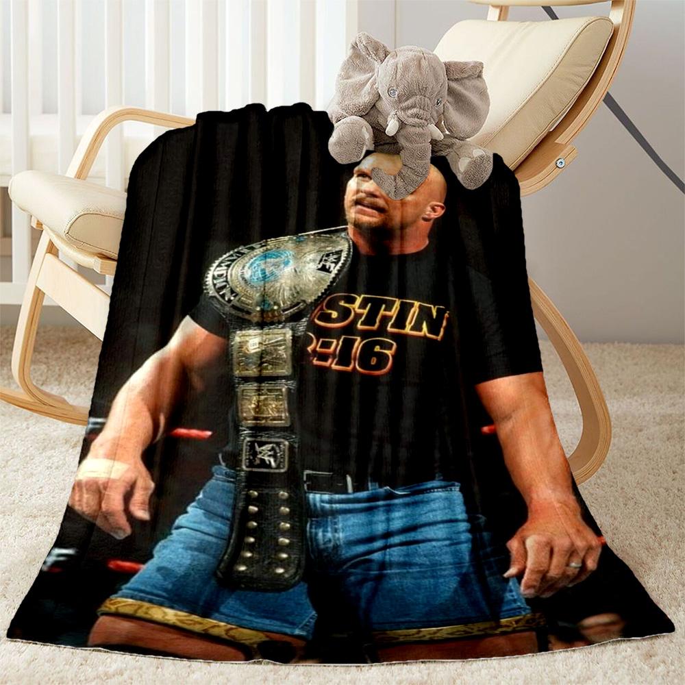 Stone Cold Steve Austin2 Blankets are suitable for living rooms,making them an ideal choice for outdoor travel and gifts.