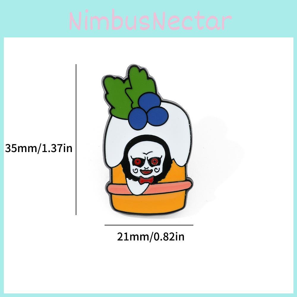 Cartoon Creative Halloween Brooch Horror Movie Character Clown Chainsaw Horror Doll Metal Badge