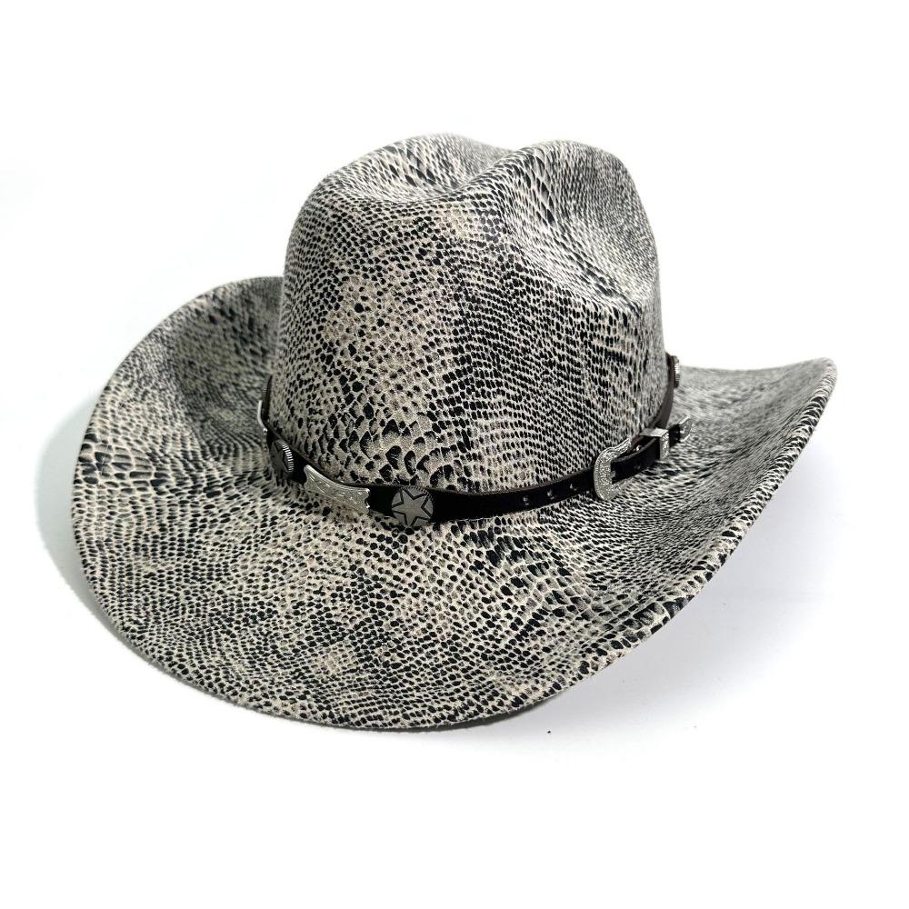Wide Brim Cowgirl Jazz Hat Serpentine Visor Caps Gentleman Knight Hat  Outdoor