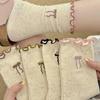 White socks women's autumn and winter tube socks cute trendy mink velvet thickened warm furry stockings