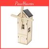 Solar Powered Windmill Diy Wooden House Kit For Kids 7-14 Years Old Customizable Educational Toy