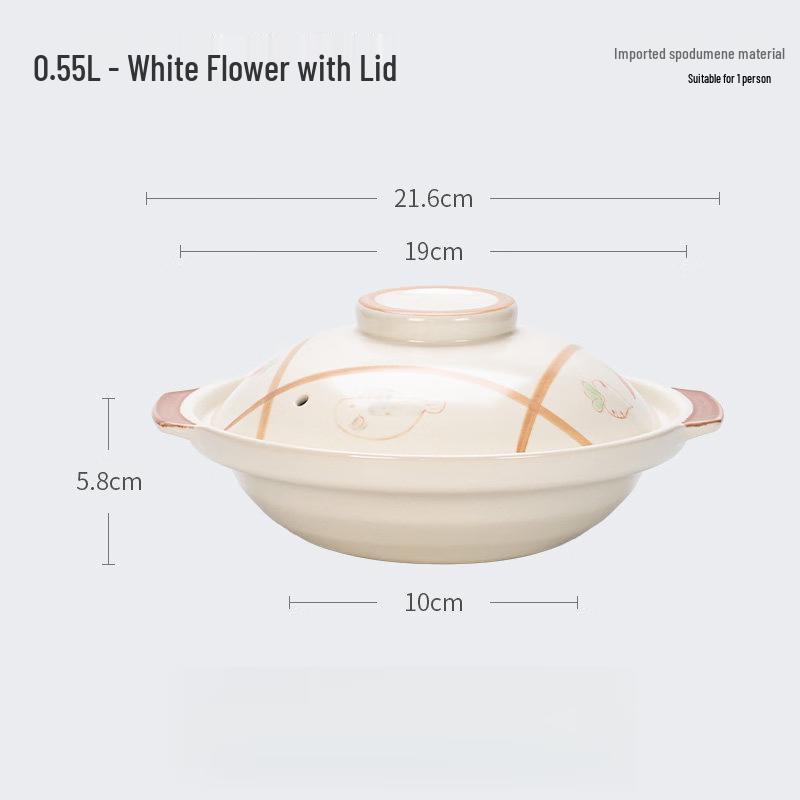 LIEI B606 Commercial Ceramic Mini Claypot with Lid
