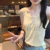 Women's U-Neck Wide Shoulder Strap Tank Top, Sleeveless Summer 2026 Style, Versatile as Inner or Outer Wear