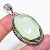 Natürlicher Peridot Edelstein Handgefertigter 925er Sterling Silber Schmuck Anhänger 2,44" AP-14229