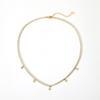 Hot Sale Delicate Tennis Chain Rhinestone Tassel Pendant Necklace Plated 18k Gold Stainless Steel Waterproof Diamond Chain Women