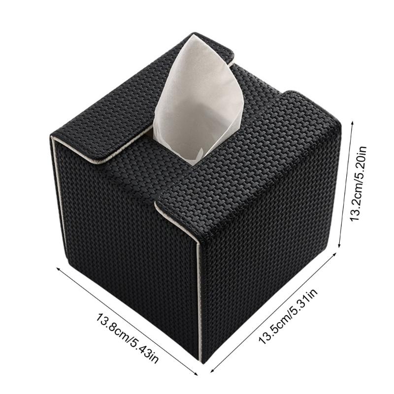 Elegant Faux Leather Tissue Holder Decorative Faux Leather Tissue Box Cover Paper Organizers Perfect For Any Room