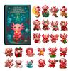 Christmas Salamander Advent Calendar Acrylic Hanging Salamander Decoration 24 Days Xmas Countdown Calendar Home Office Desktop Ornament
