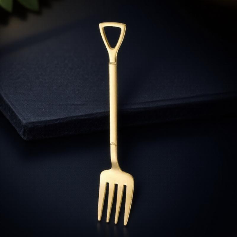 1PC 304 Stainless Steel Vintage Coffee Scoop Ice Cream Scoop Creative Tea Scoop Fruit Fork Fashion Cutlery Set