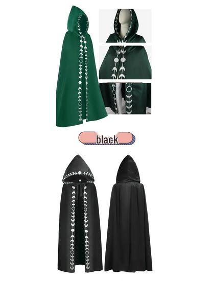 Плащ з капюшоном Чорного Женця - Костюм епохи Відродження, 5 кольорів, Косплей на Хелловін та костюм для виступів