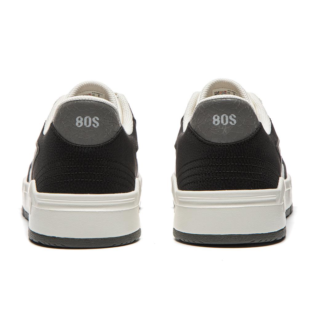 Li Ning Common 80s Fashion Classic Comfortable Sports Versatile Campus Street Trend Low-Top Skate Shoes Men sneaker Black Champagne White AGCW037-1