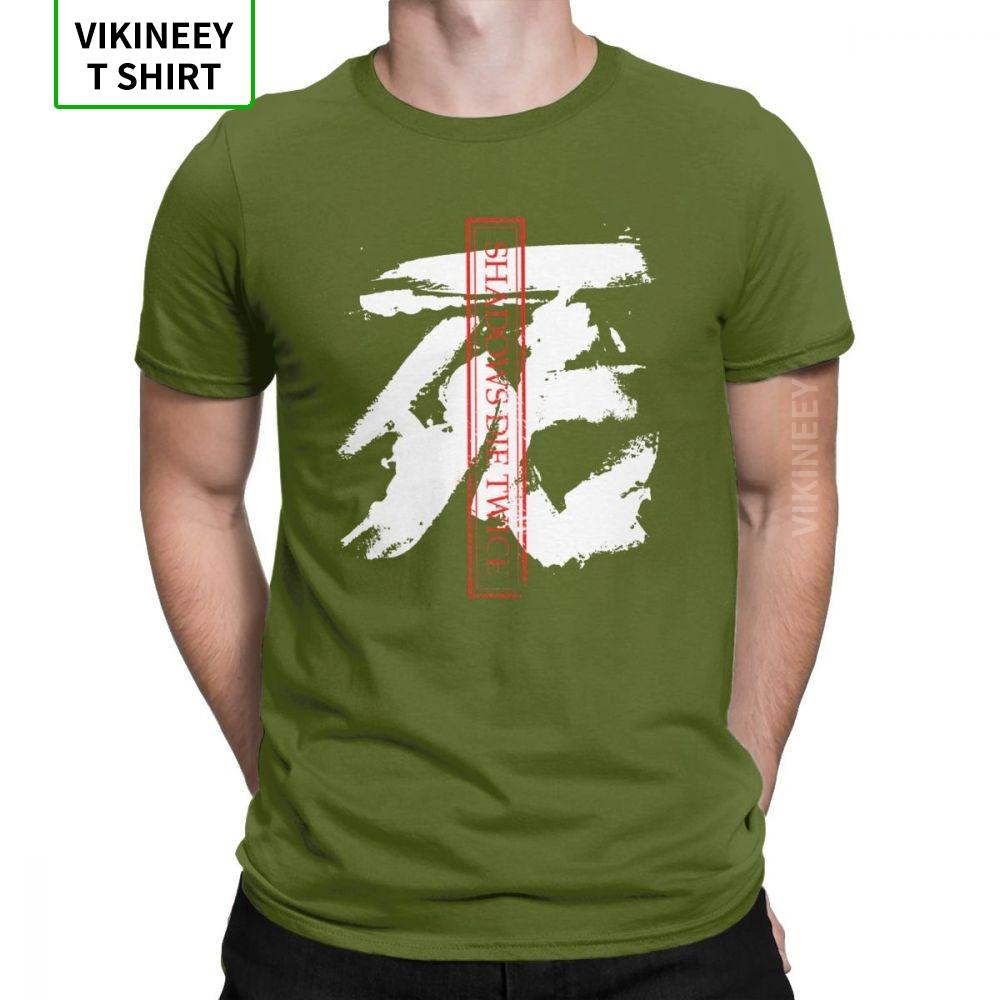 Vintage Sekiro Shadows Die Twice Tshirts For Unisex Cotton T Shirt Wolf Souls Samurai Game Japanese Customize Tees Gift Idea
