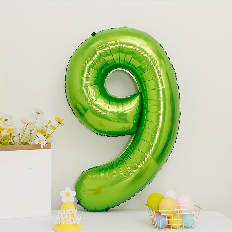 

1pc 40 Inch Green Numbers Aluminum Film Balloon Happy Birthday Party Decoration Kids Adults Picnics Photos Large Number Balloons 40inch