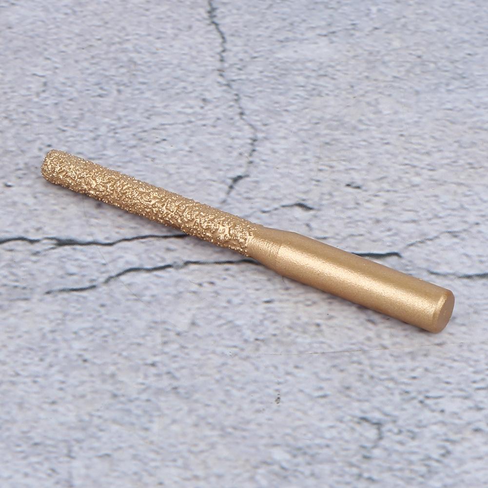 Diamond Router Bits Golden Brazed Straight Shank for Quartz Stone Marble Seam Knife6.35 X 5 X 65mm