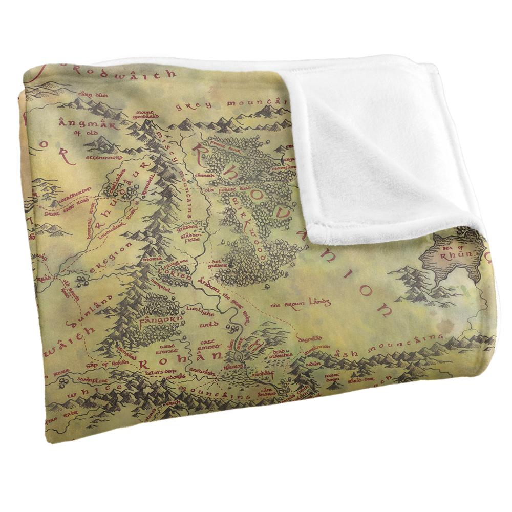 Lord Of The Rings Map of Middle Earth Silky Supersoft Blanket