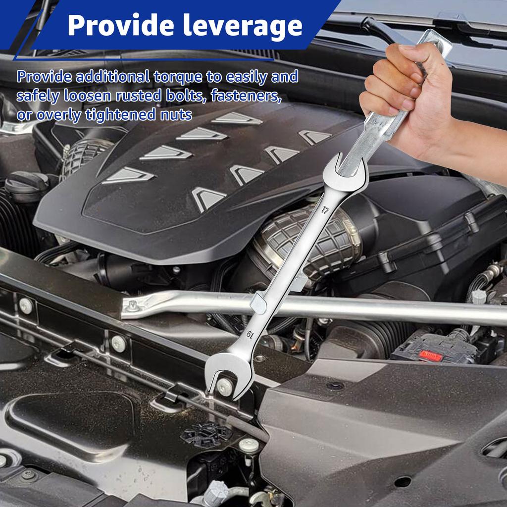 Wrench Extender Adapter and Wrench Extender Tool Bar Set Multi-purpose Universal 1/2" Drive Breaker Bar Extender for Auto Repair