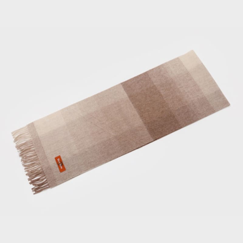 RECLOW EENY CHECK wool 100% BEIGE PINK MUFFLER