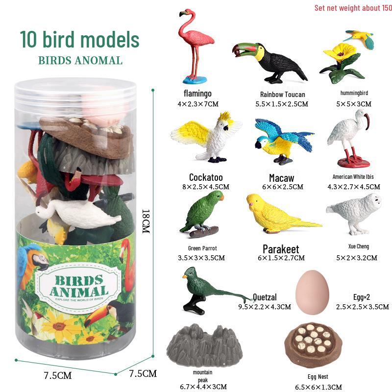 Mini Animal Growth Cycle Toys: Butterfly, Rooster, Ant, Frog, Sea Turtle, Dragonfly