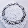 Hip Hop 6mm 9mm 11mm Cross Cuban Link Bracelet Stainless Steel 18K Gold Plated Punk Wrist Jewelry for Men
