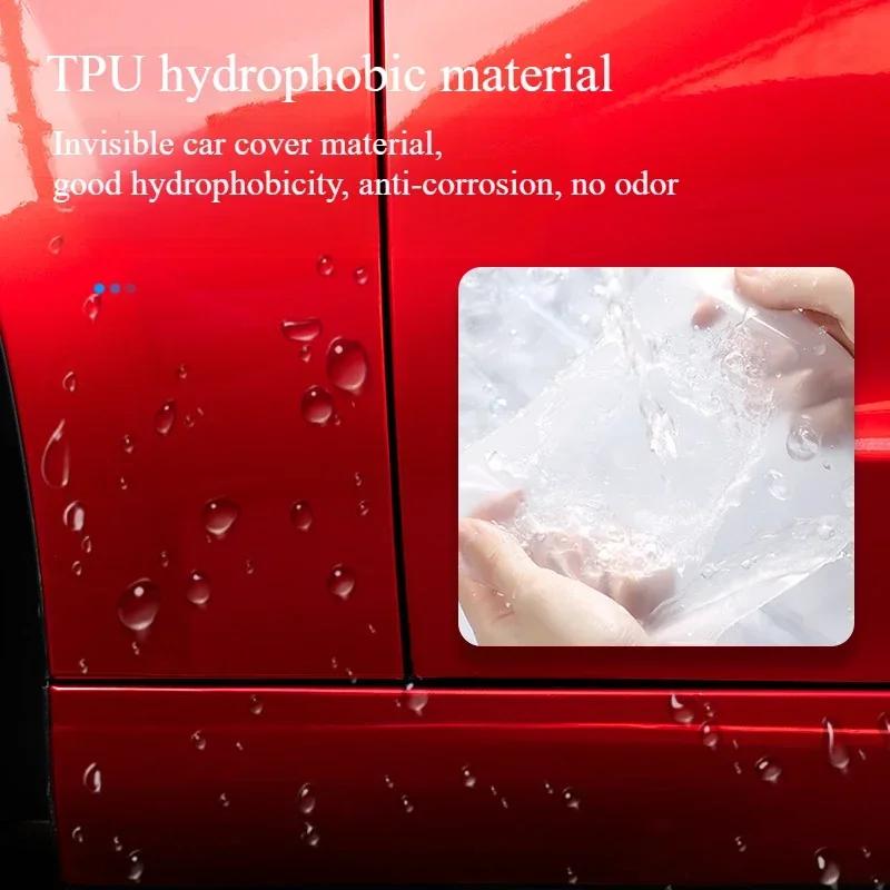For Tesla Model Y TPU Transparent Film Front Rear Door Extended Car Body Protective Film Invisible Car Clothing Set 2025