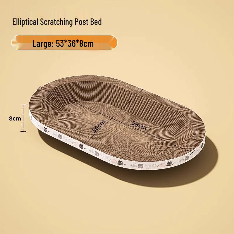 All-in-One Cat Bed & Scratching Board: Durable, Debris-Free, Large Round Design with Paw Basin & Claw Grinding Features