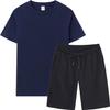Men's Summer Sports Casual T-Shirt & Shorts Set - Breathable, Loose Fit, Short-Sleeved, Round Neck