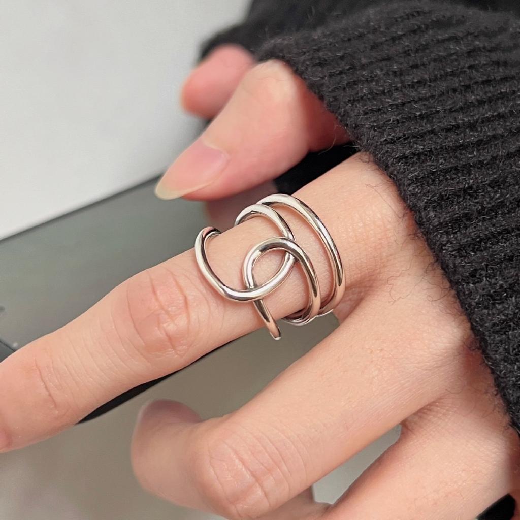 Xiaomi BF CLUB 925 Sterling Rings for Women Simple Geometric Handmade Irregular Retro Ring Inter New Fashion Allergy For Birthday Gift