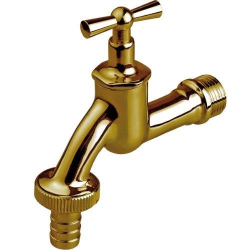 Polished Brass Garden Tap Tap Valve 3/4” Polished