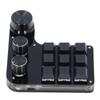 USB Mini Macro Mechanical Gaming Keyboard Programmable 9 Keys 3 Knobs Red Switch RGB LED Onboard
