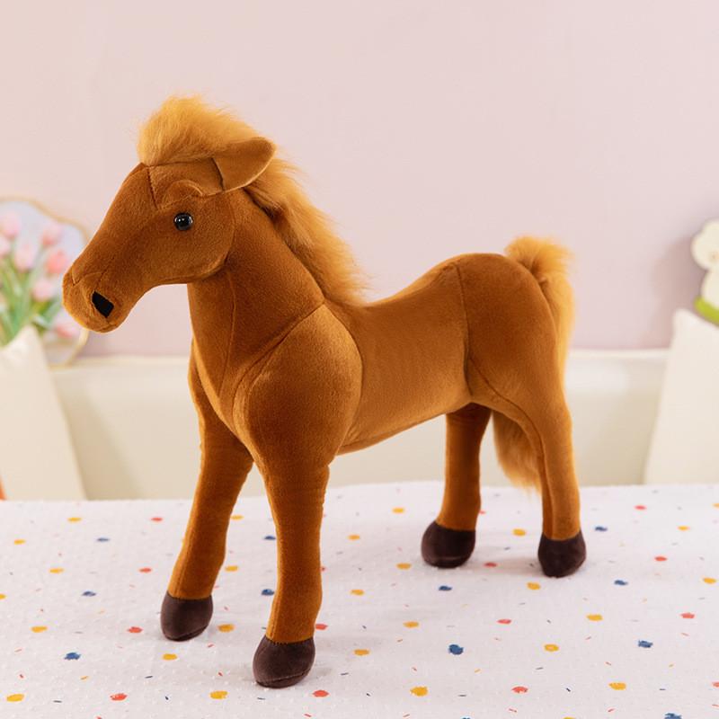 Peluche Cavallo Realistico Con Imbottitura in Cotone PP Per Bambini e Collezionisti
