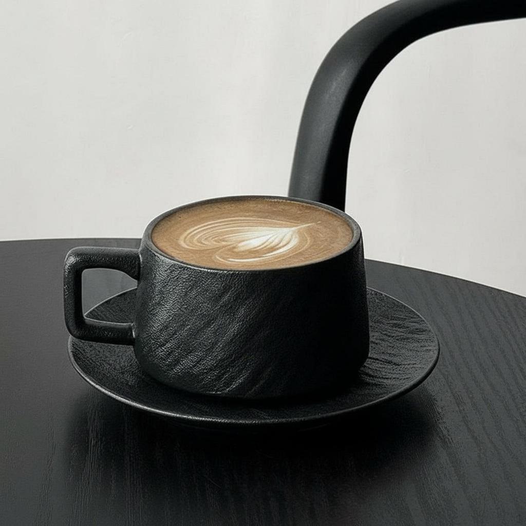 Ceramic Coffee Mug Matte Finish Textured Minimalist Mineral Texture Pattern Tea Cup for