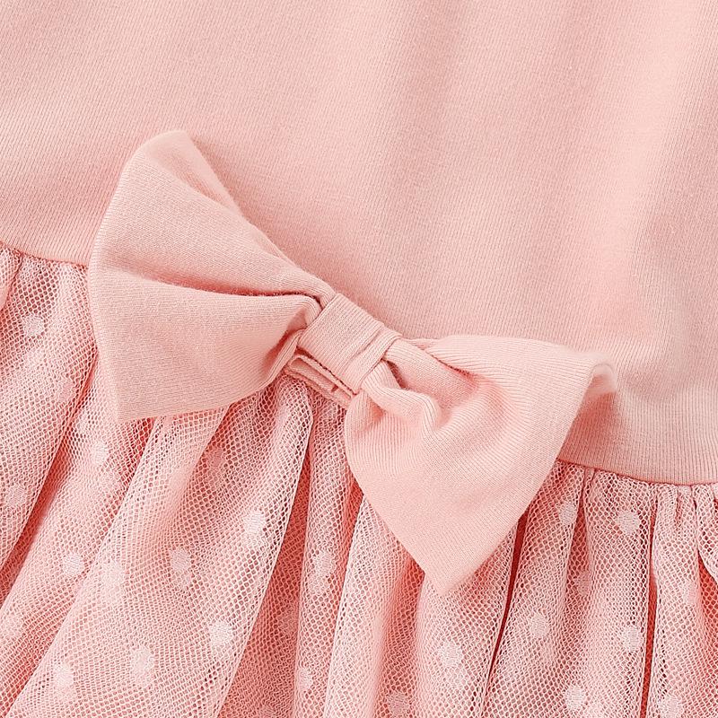 Malwee Summer Cotton Princess Dress - Solid Color, Short-Sleeved for Girls