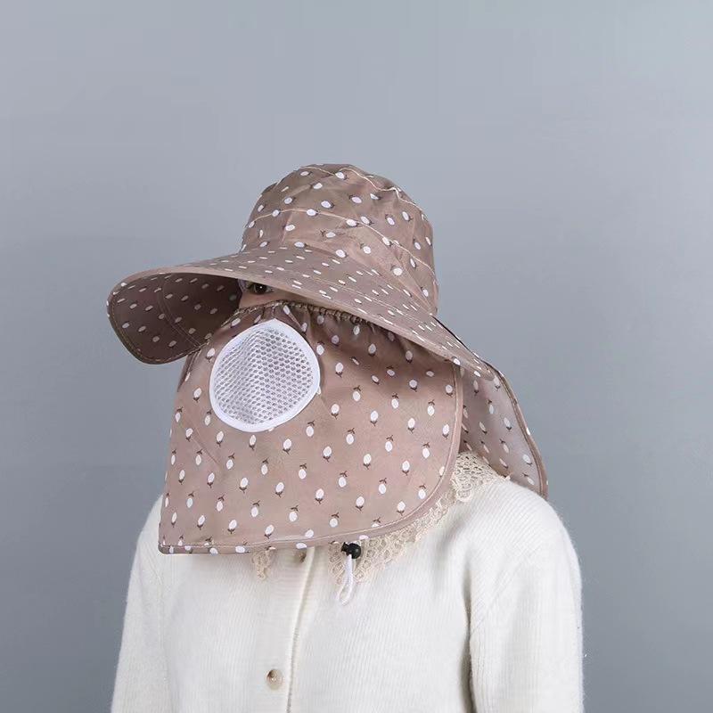 Sunscreen hat women's new summer hat face covering sun hat face mask cool hat UV protection tea picking cycling sun hat