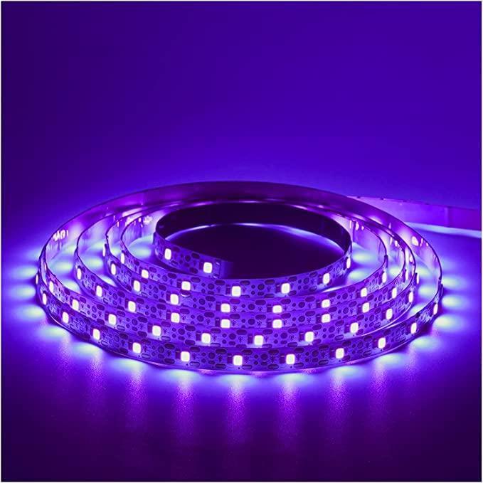 Black Light UV LED Strip 120 High USB Cuttable Ambient Stage Christmas Halloween Party Body Indoor Material Lighting - Light, 2M, 10W, LEDs,