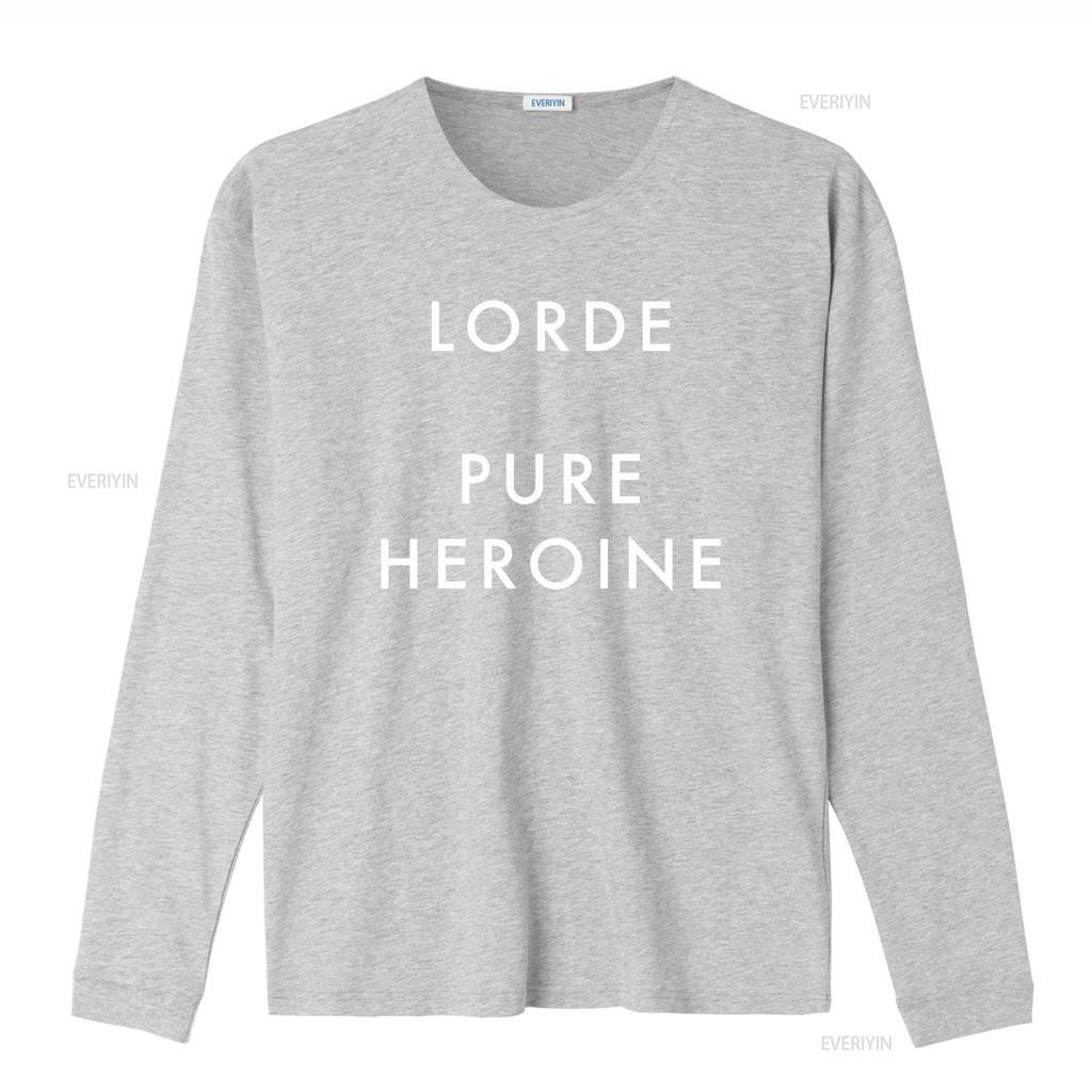 Lorde Pure Heroine T-shirt Deluxe Stiloso Ispirata alla Musica per i Fan vintage Lavata grafica Versatile Top Per l'Uso Quotidiano uomo