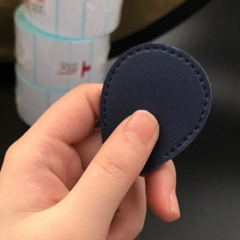 Leather Card Holder Keychain Key Ring Door Lock Access Tags ID Card Case Keychain Access Card Bag Key Tag Ring