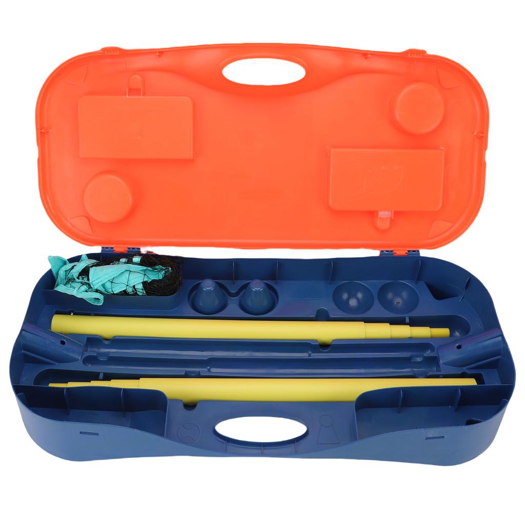 Portable Badminton Net Set with 13.1ft Net Storage Base Easy Setup for Indoor Outdoor Family Game Backyard Sports Blue Orange