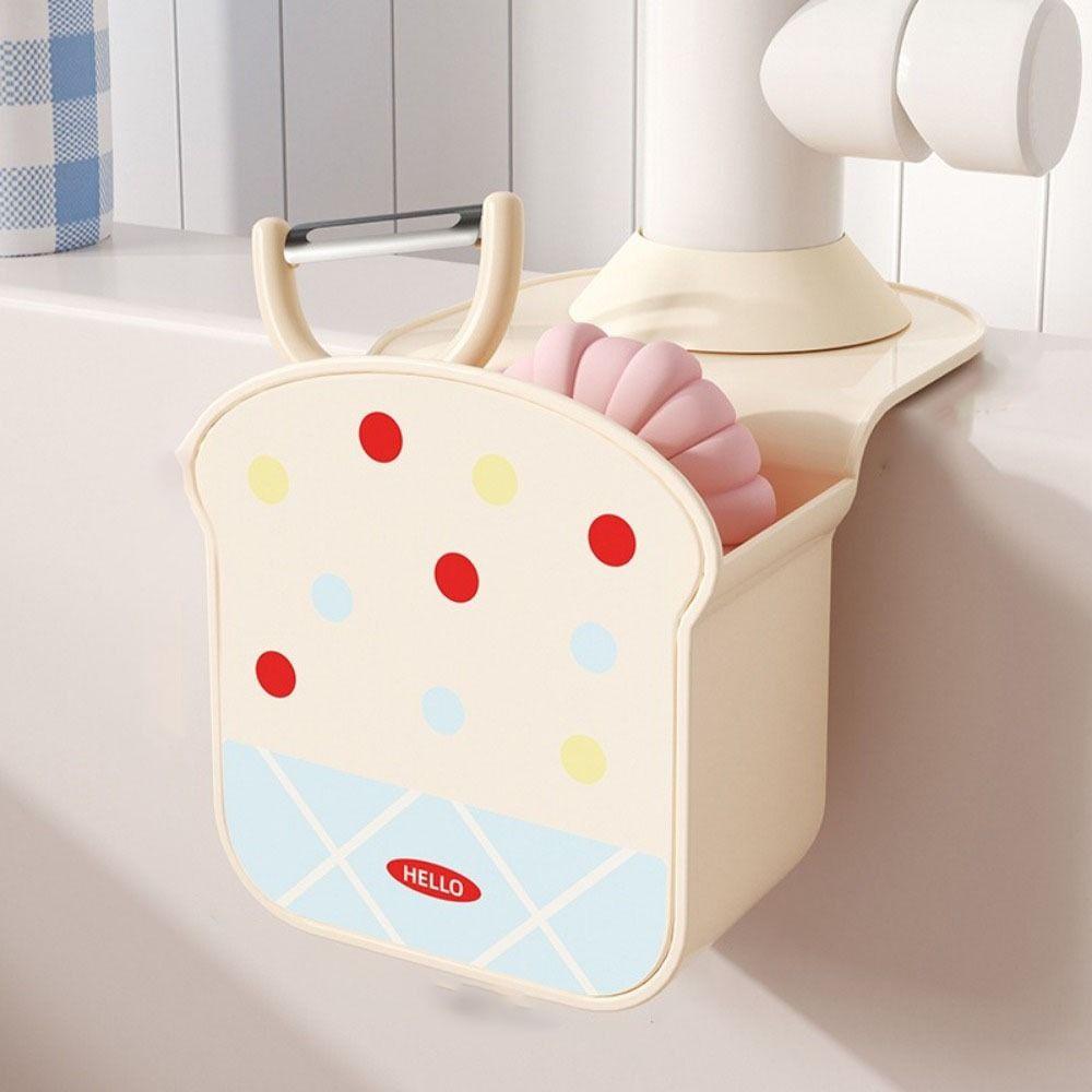 Toast Shaped Sink Hanging Strainer Basket Polka Dot Print Drain Basket Sink Countertop