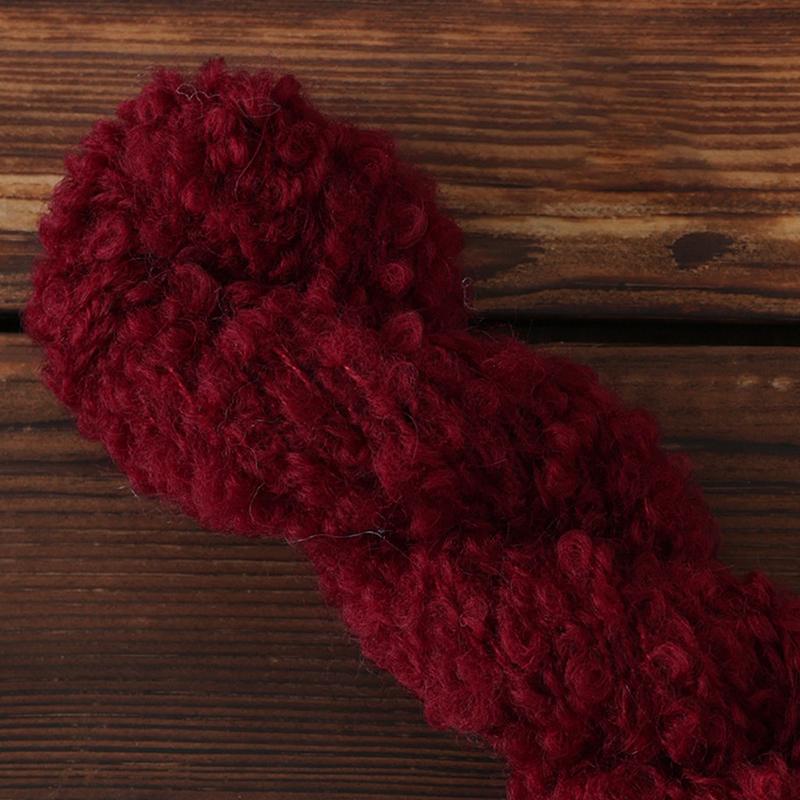 Wool Circle Solid Color Yarn Hand Woven Diy Scarf Hat Sweater Medium Thick Merino Wool Thread Soft And Comfortable Fluffy