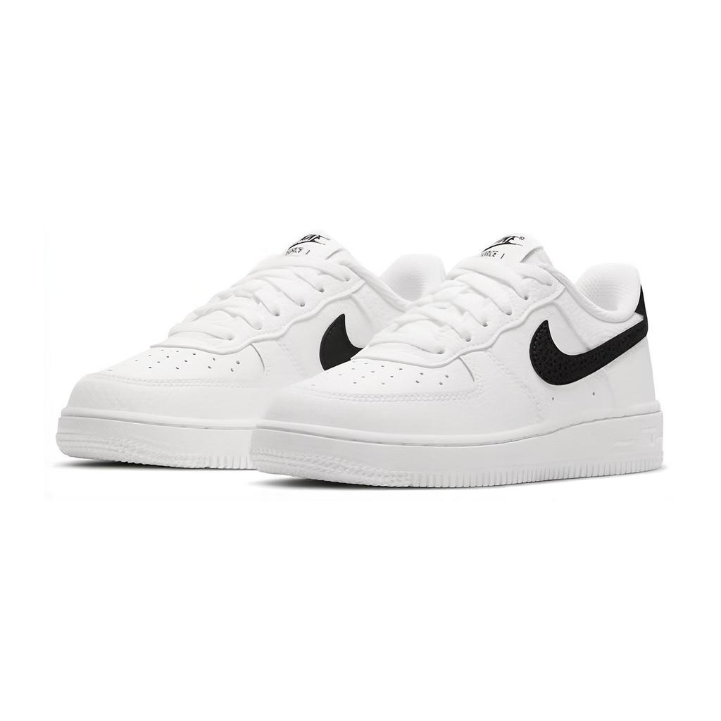 New Nike Air Force 1 Low White Black GS CT3839-100