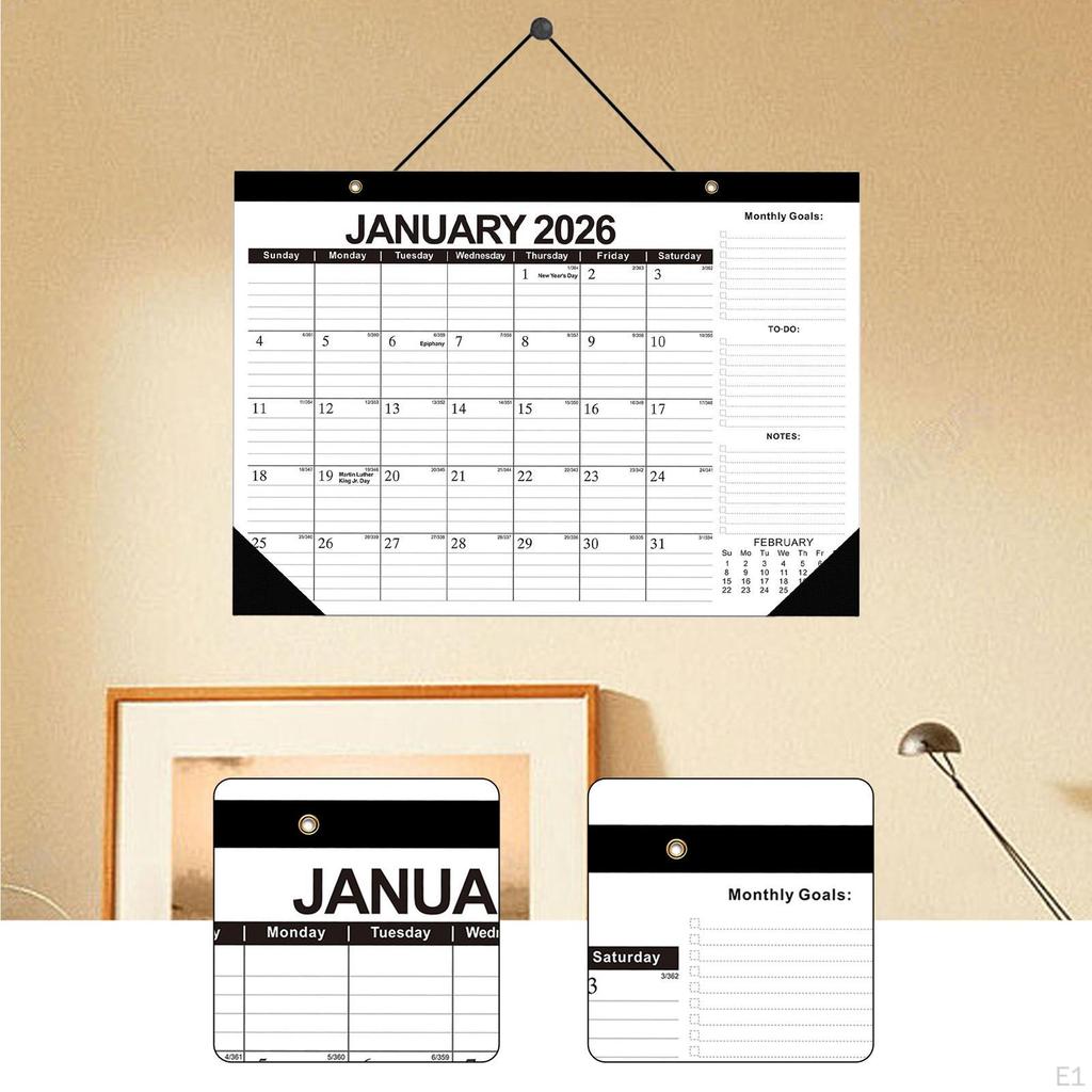 Desk Calendar Classroom to Do List Month Hanging Planner for Office