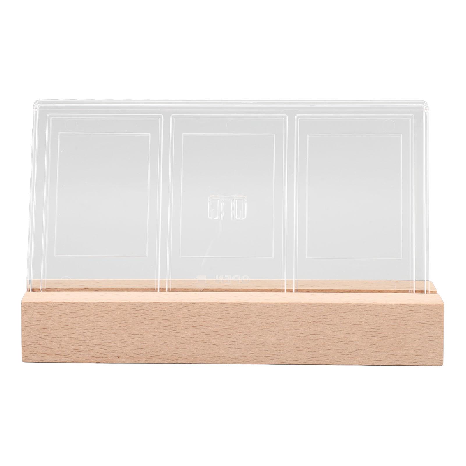 

Мгновенная фоторамка деревянная основа прозрачная акриловая панель декоративная 3-дюймовая фоторамка